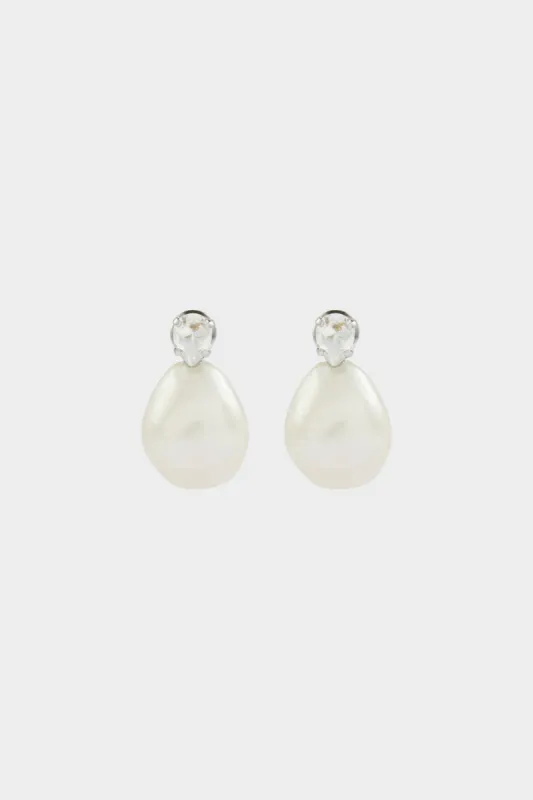 Mini Baroque Pearl Earrings made by Simone Rocha