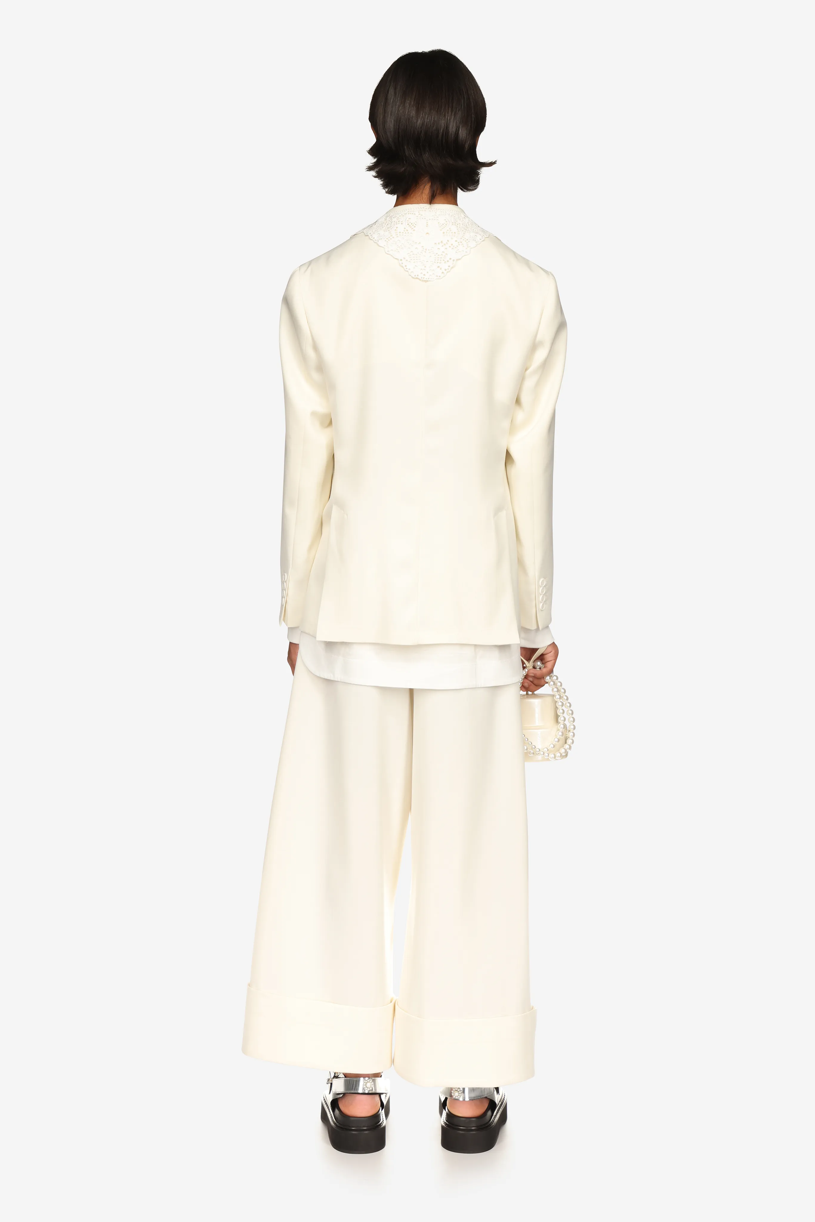 Lace Collar Double Breasted Jacket sold by Simone Rocha product image thumbnail 3