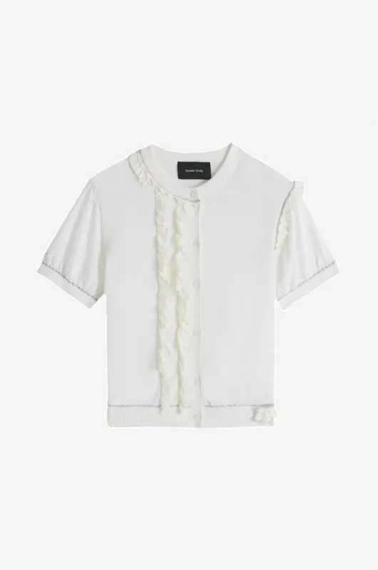 Frilly Short Sleeve Cardigan sold by Simone Rocha