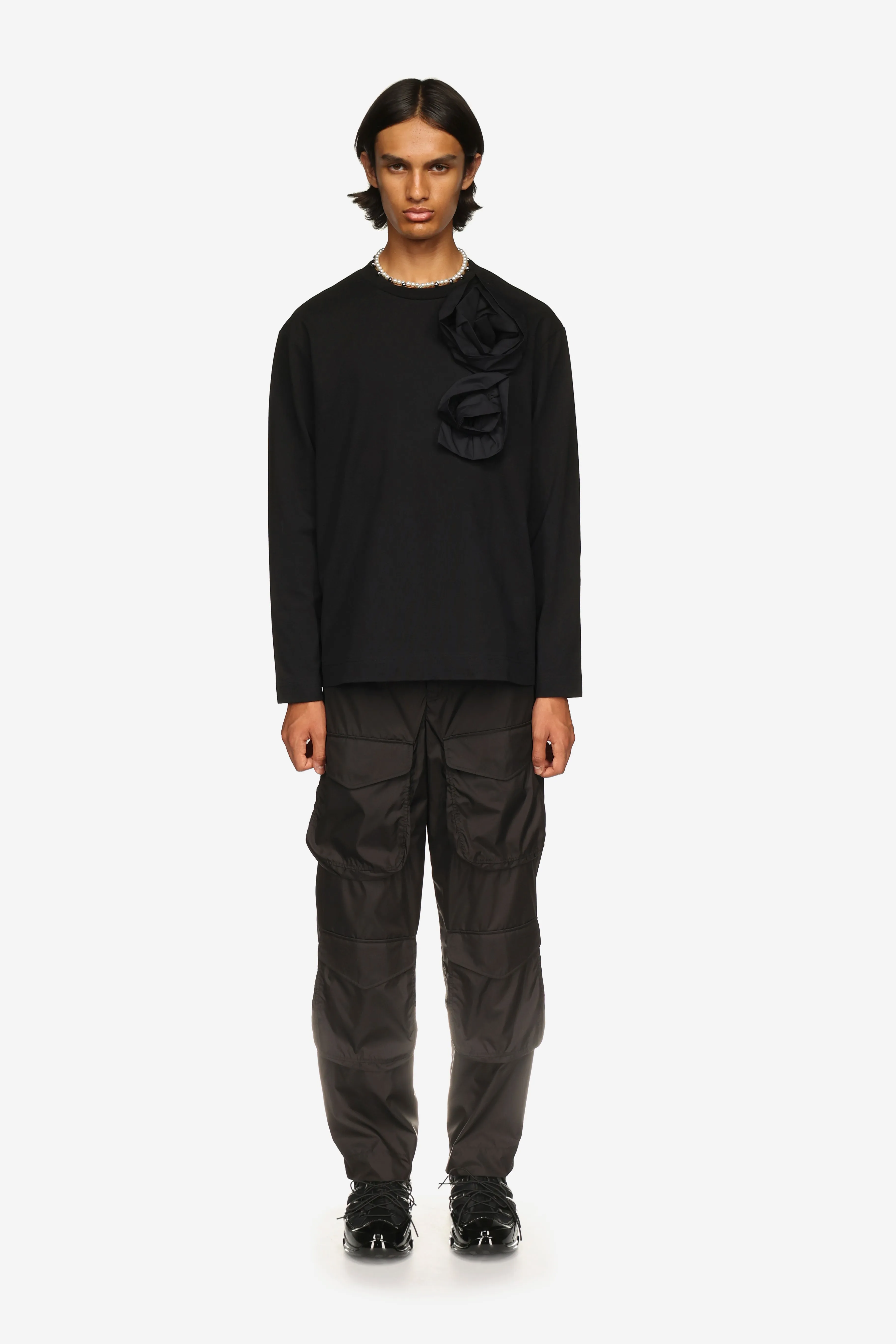 Pressed Rose Long Sleeve T-Shirt sold by Simone Rocha