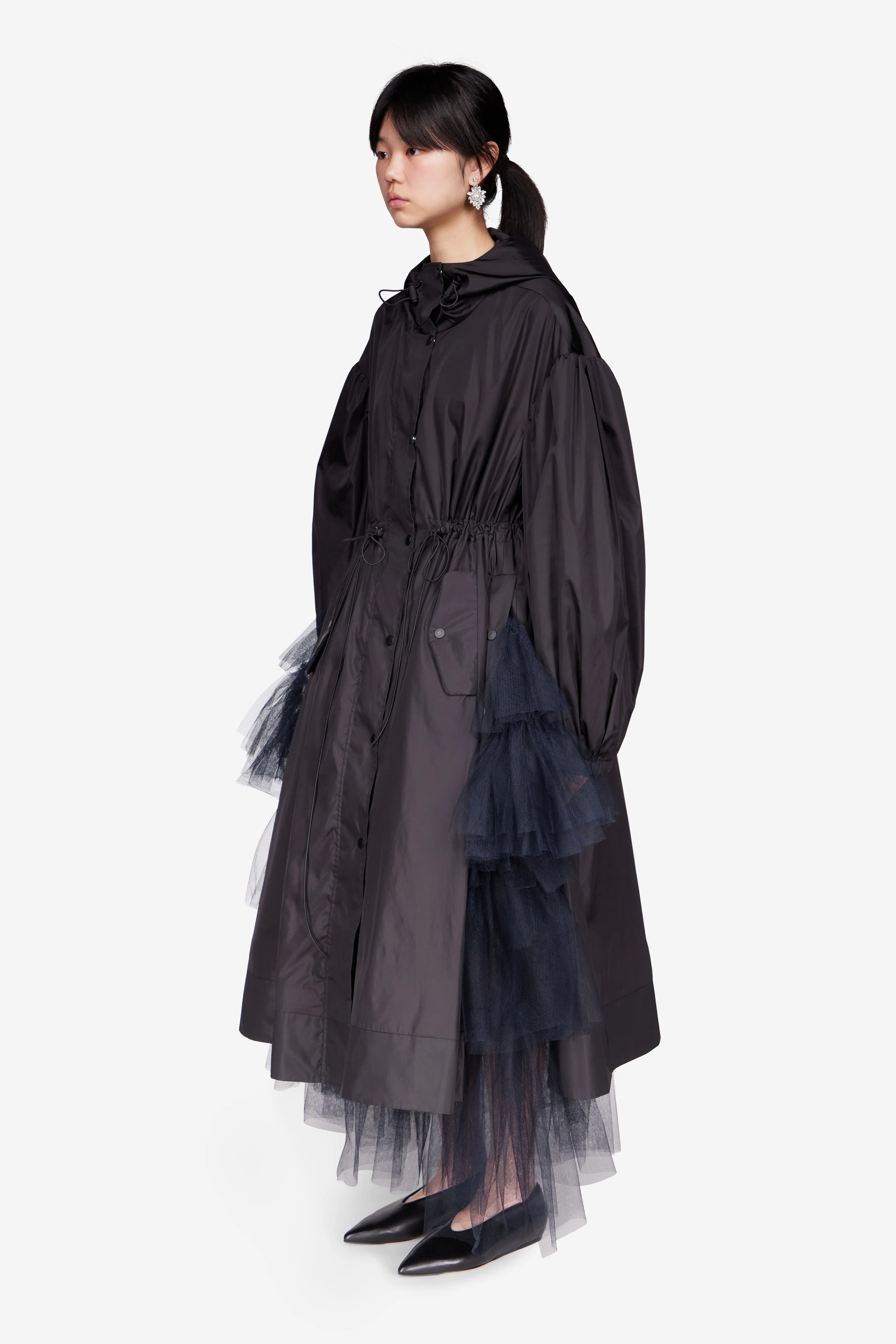 Long Button Placket Trapeze Parka sold by Simone Rocha product image thumbnail 2