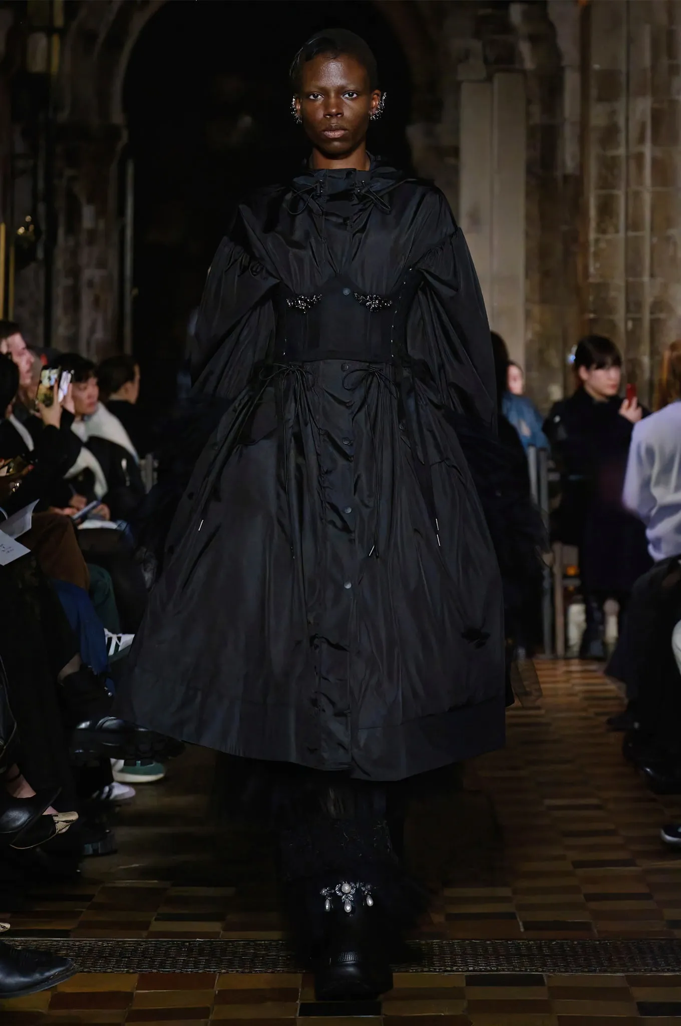 Long Button Placket Trapeze Parka sold by Simone Rocha product image thumbnail 4