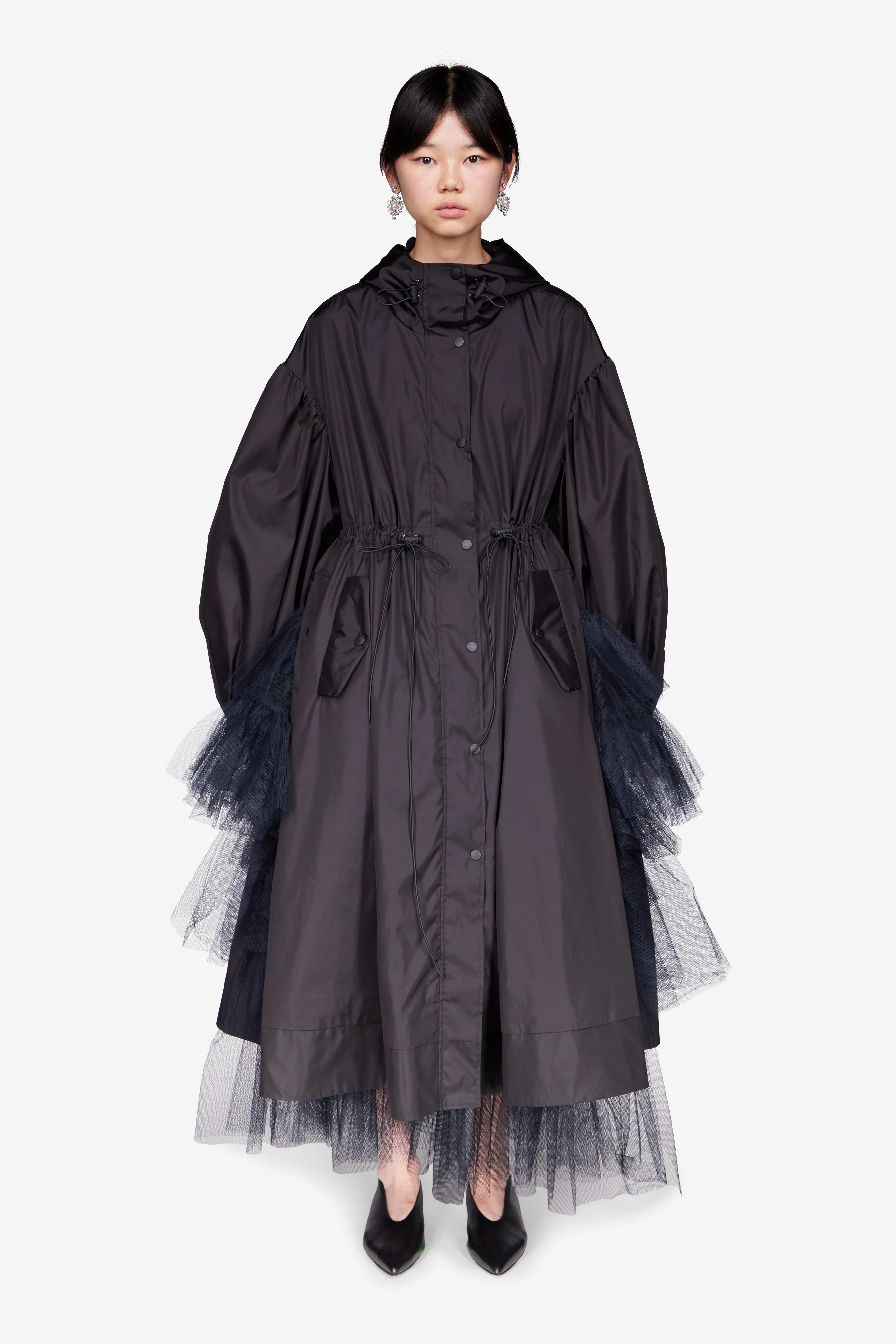 Long Button Placket Trapeze Parka sold by Simone Rocha