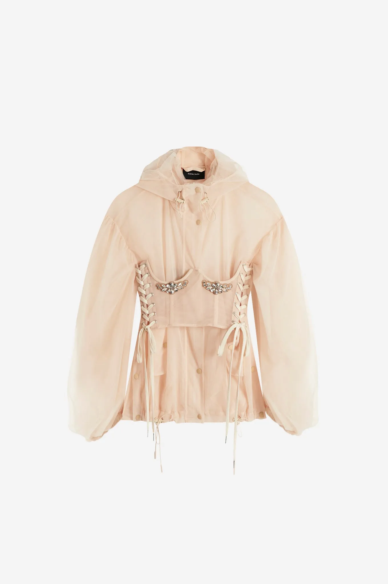 Embellished Sheer Corset Parka sold by Simone Rocha