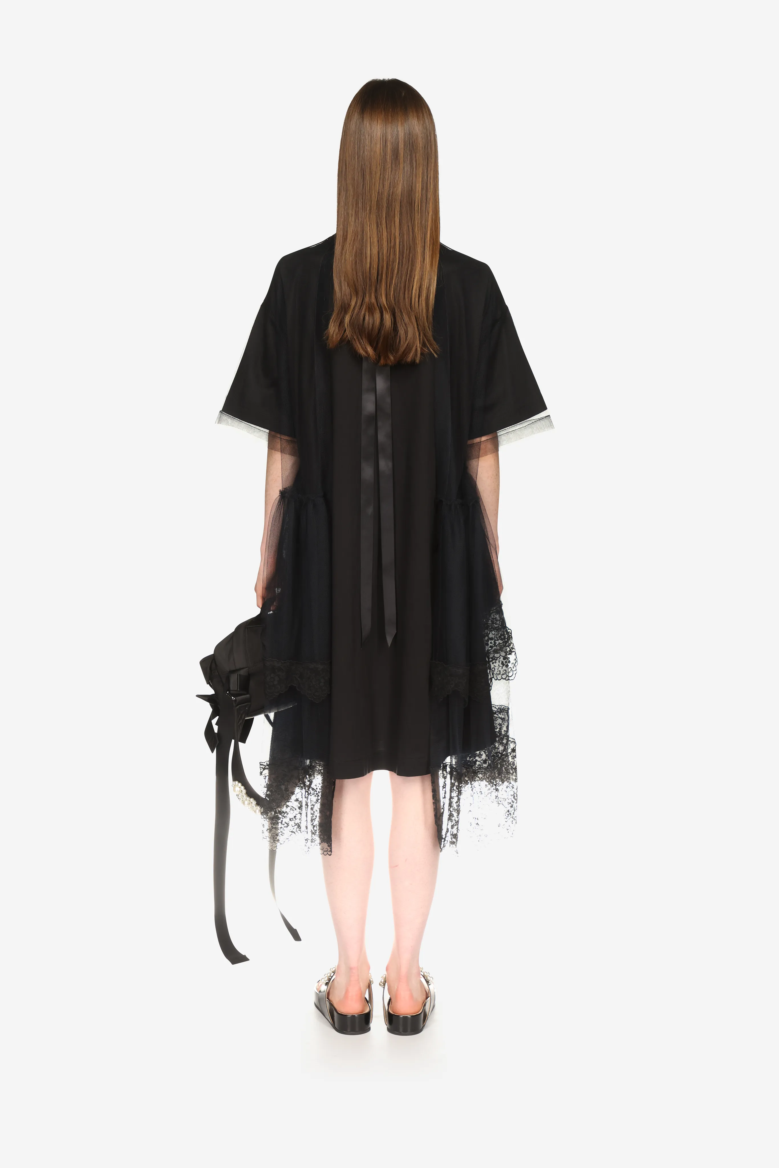 Ruched Net Overlay Dress sold by Simone Rocha product image thumbnail 3