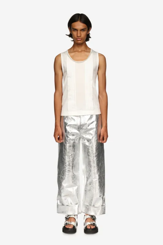 Beaded Double Pleated Tank sold by Simone Rocha
