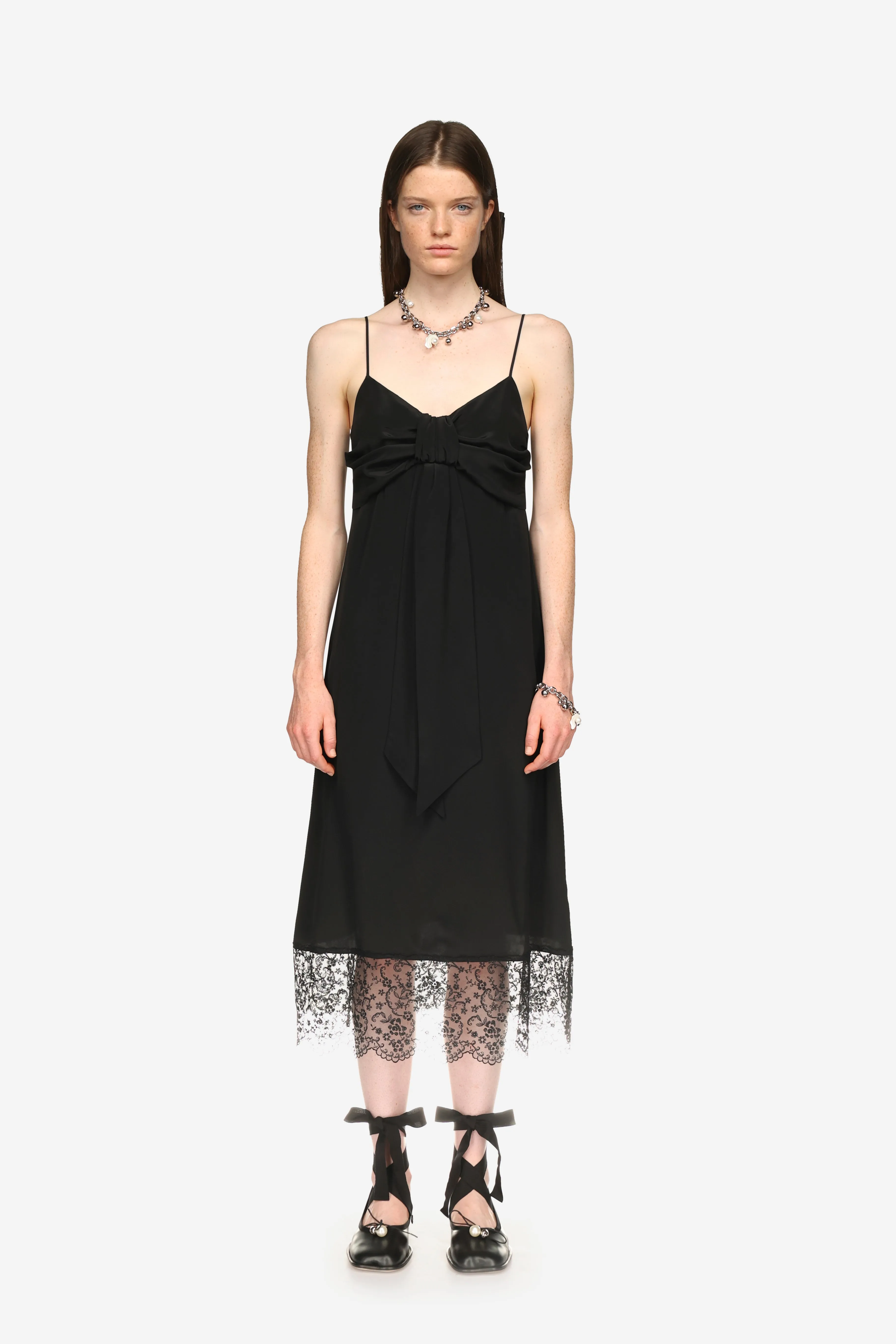 Front Bow Slip Dress sold by Simone Rocha