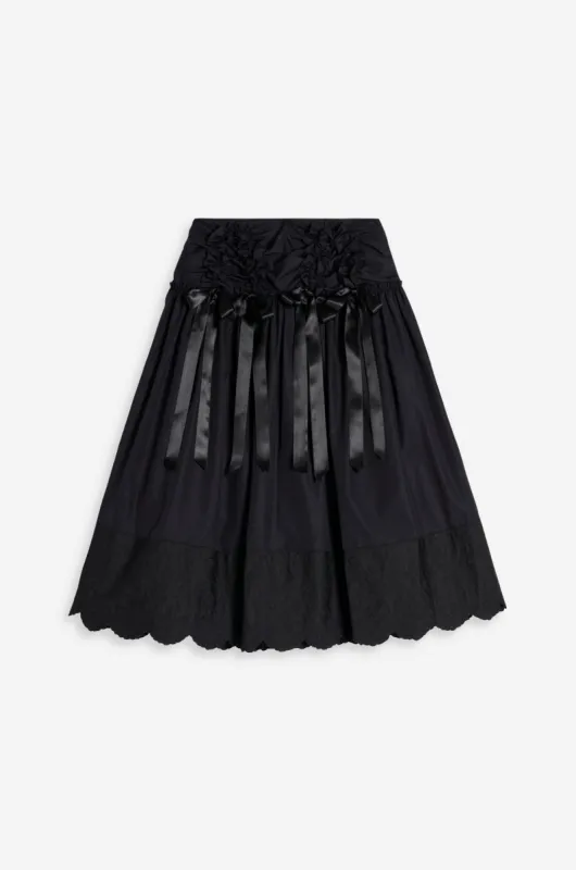 Gathered Bow Midi Skirt made by Simone Rocha