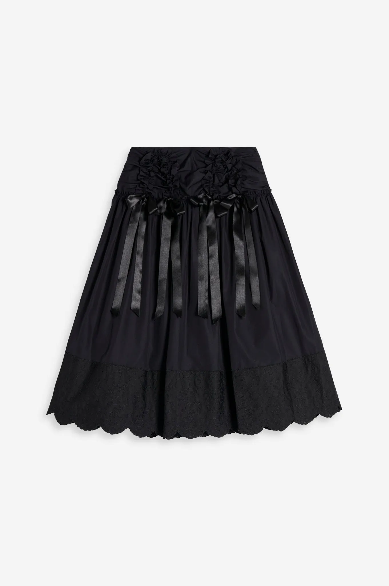 Gathered Bow Midi Skirt sold by Simone Rocha