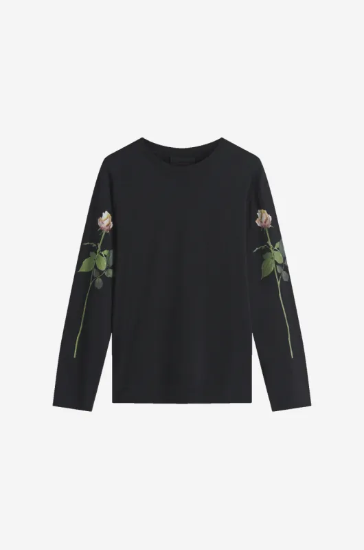 Rose Print Long Sleeve T-Shirt sold by Simone Rocha