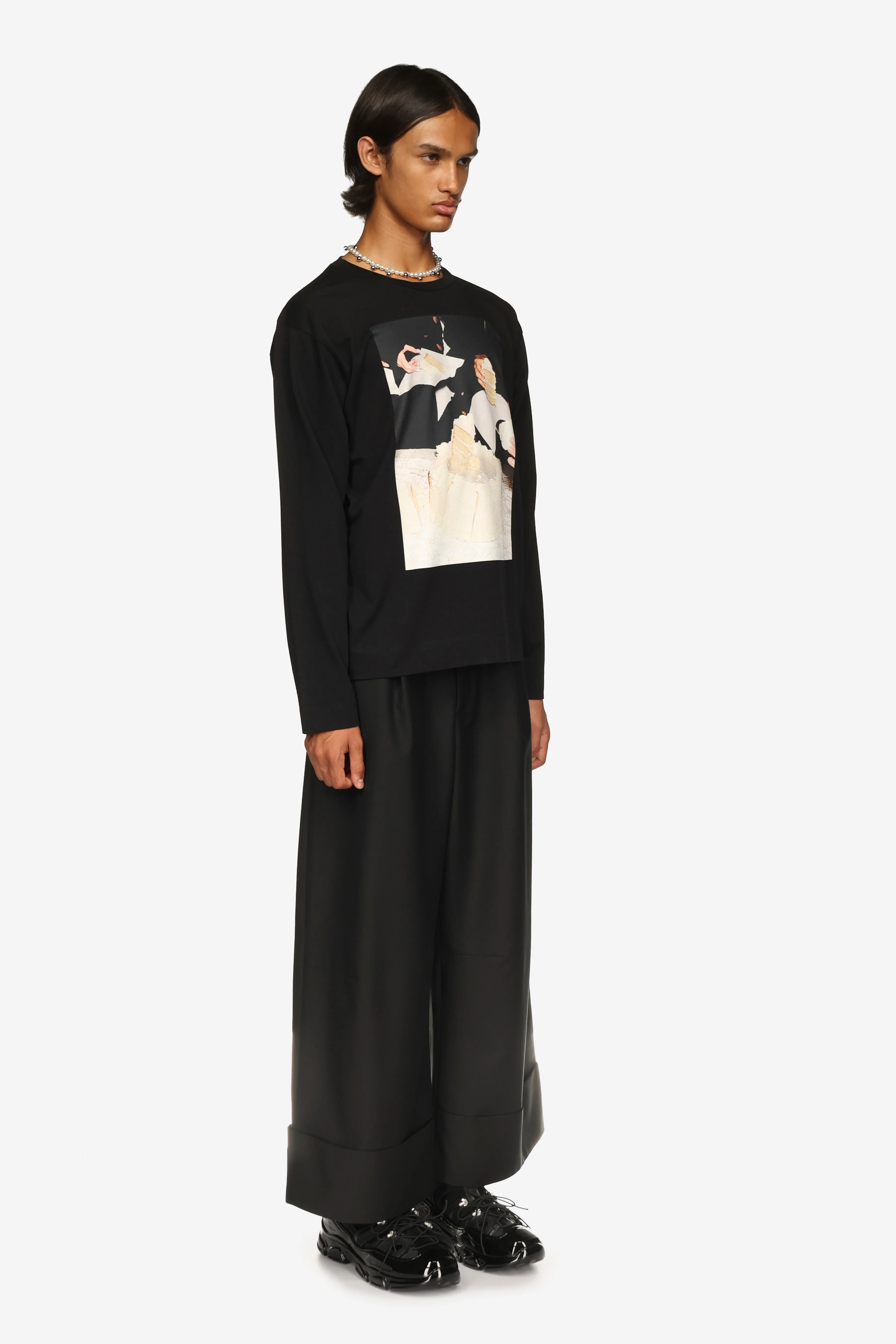 Eating Cake Print Long Sleeve T-Shirt sold by Simone Rocha product image thumbnail 2