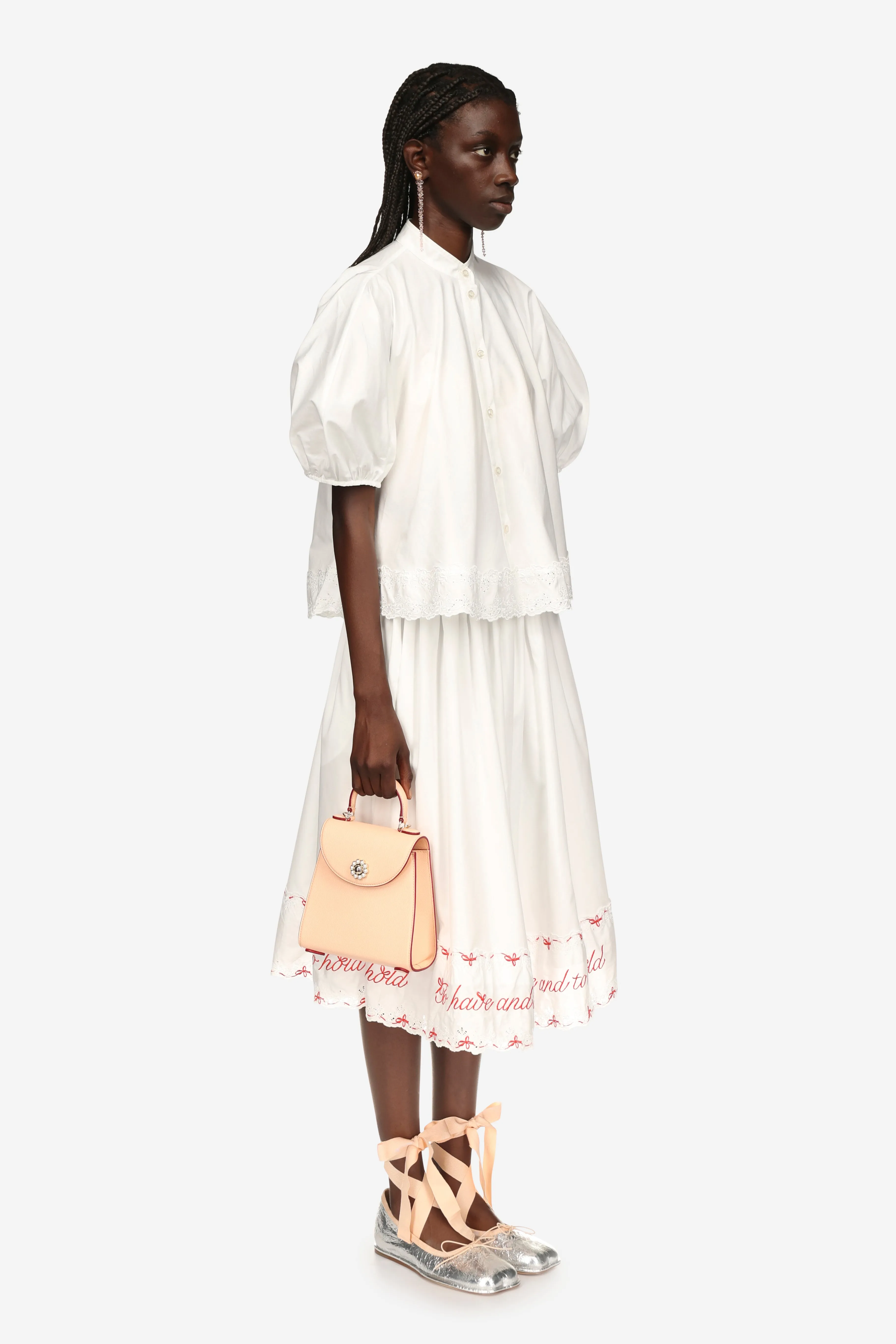 Cropped Puff Sleeve Shirt sold by Simone Rocha product image thumbnail 2