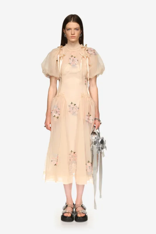 Puff Sleeve Ruched Bite Dress sold by Simone Rocha