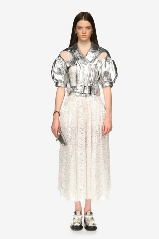 Cut Out Distressed Leather Jacket made by Simone Rocha