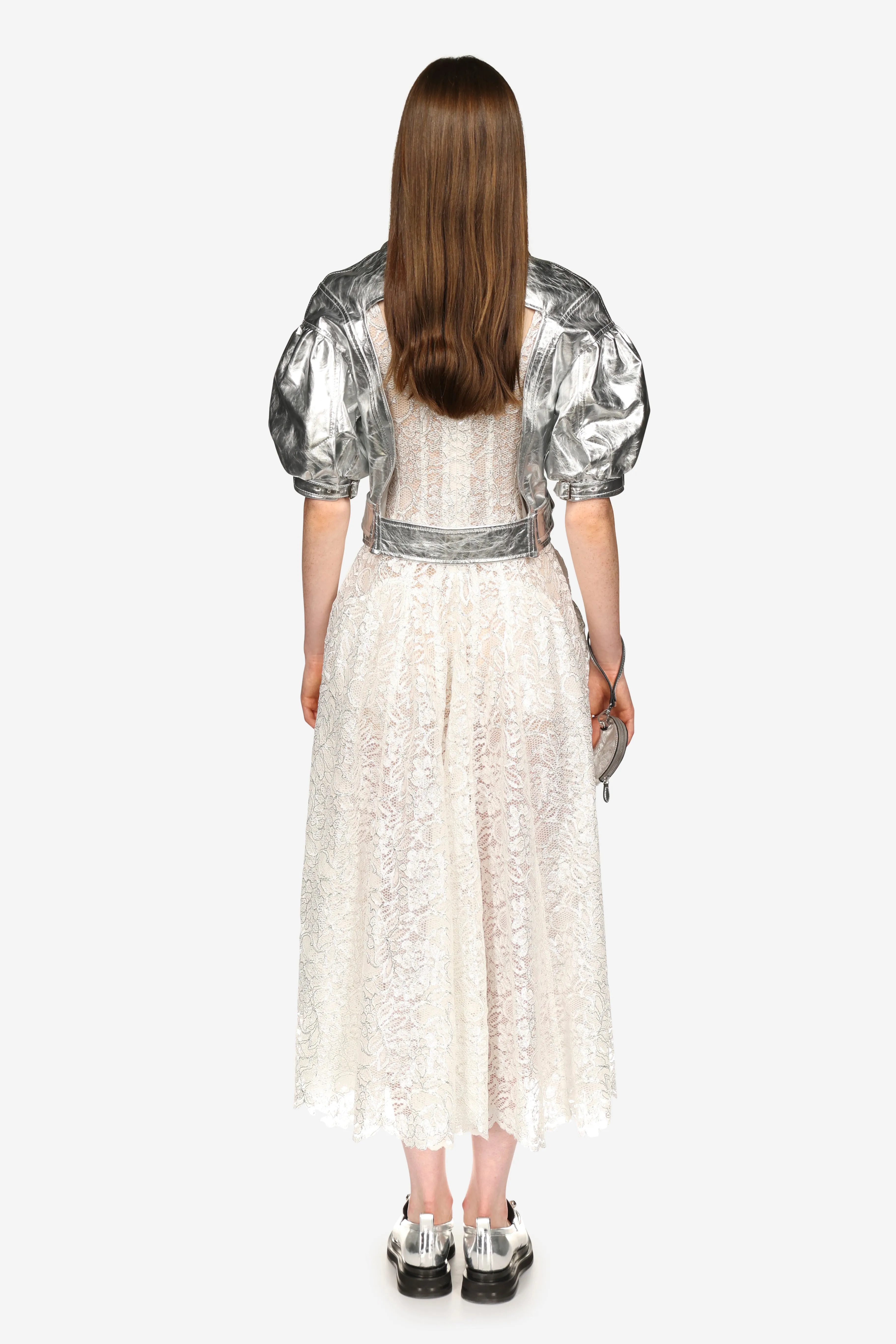 Cut Out Distressed Leather Jacket sold by Simone Rocha product image thumbnail 3