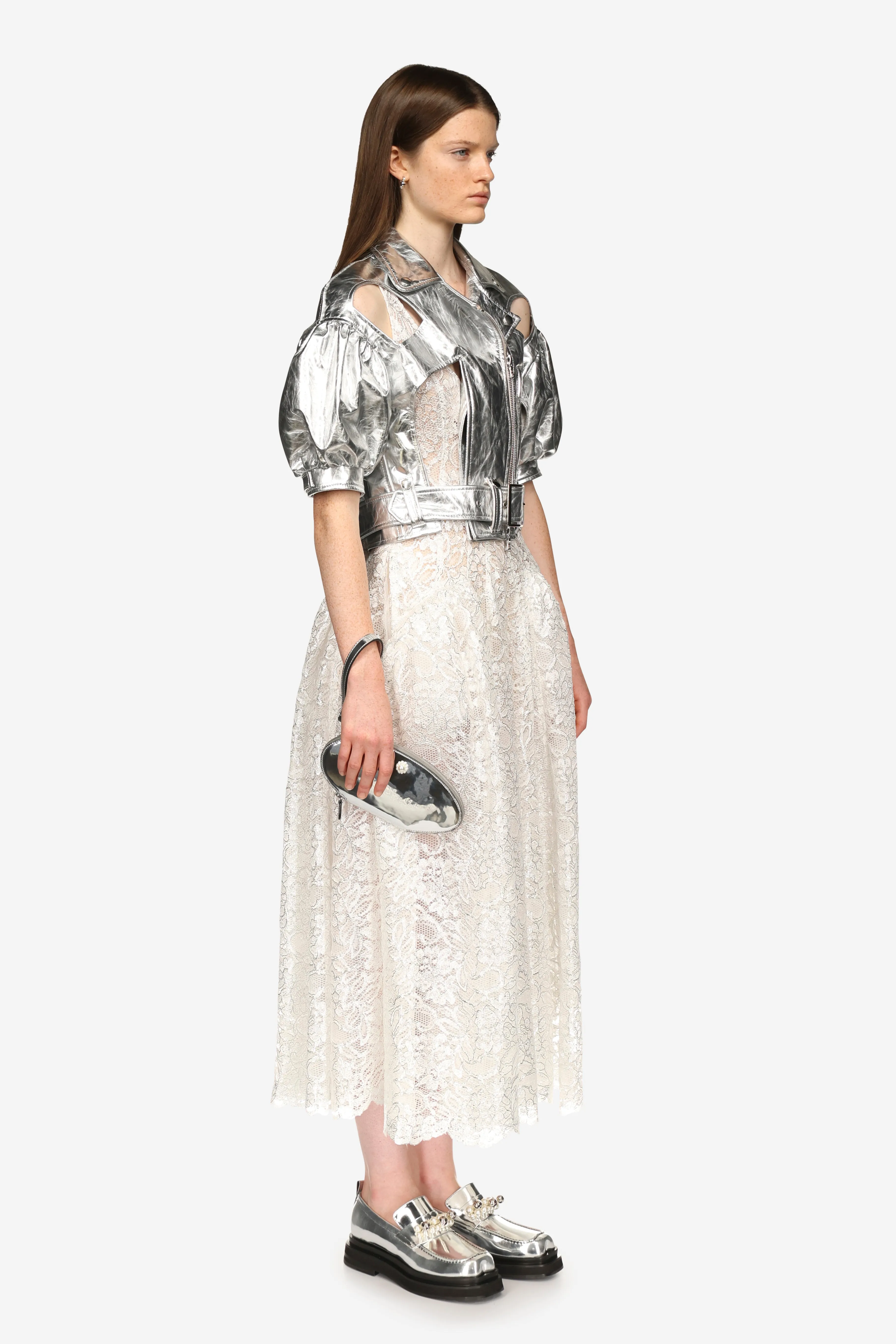 Cut Out Distressed Leather Jacket sold by Simone Rocha product image thumbnail 2