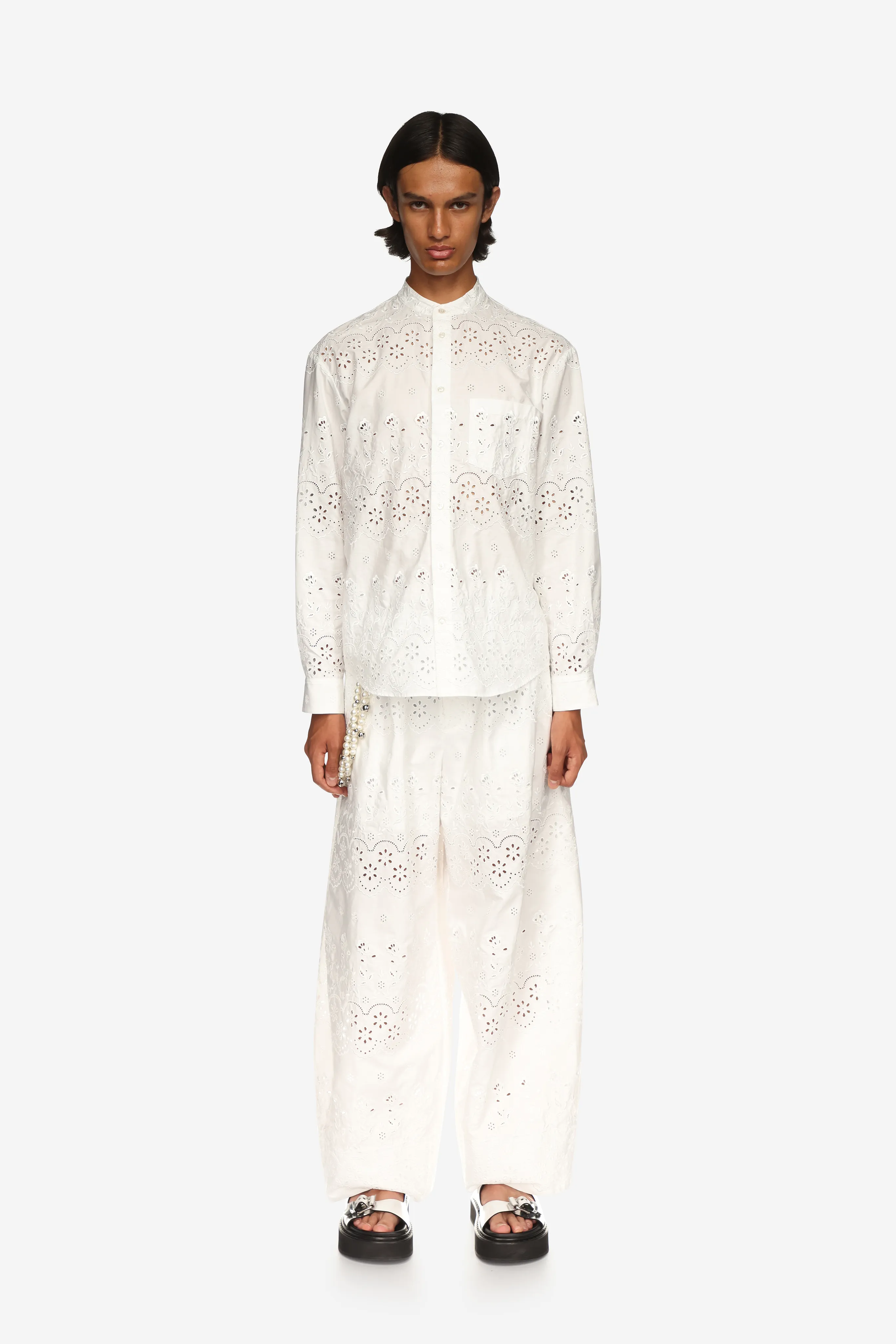Sculpted Wide Leg Trousers sold by Simone Rocha