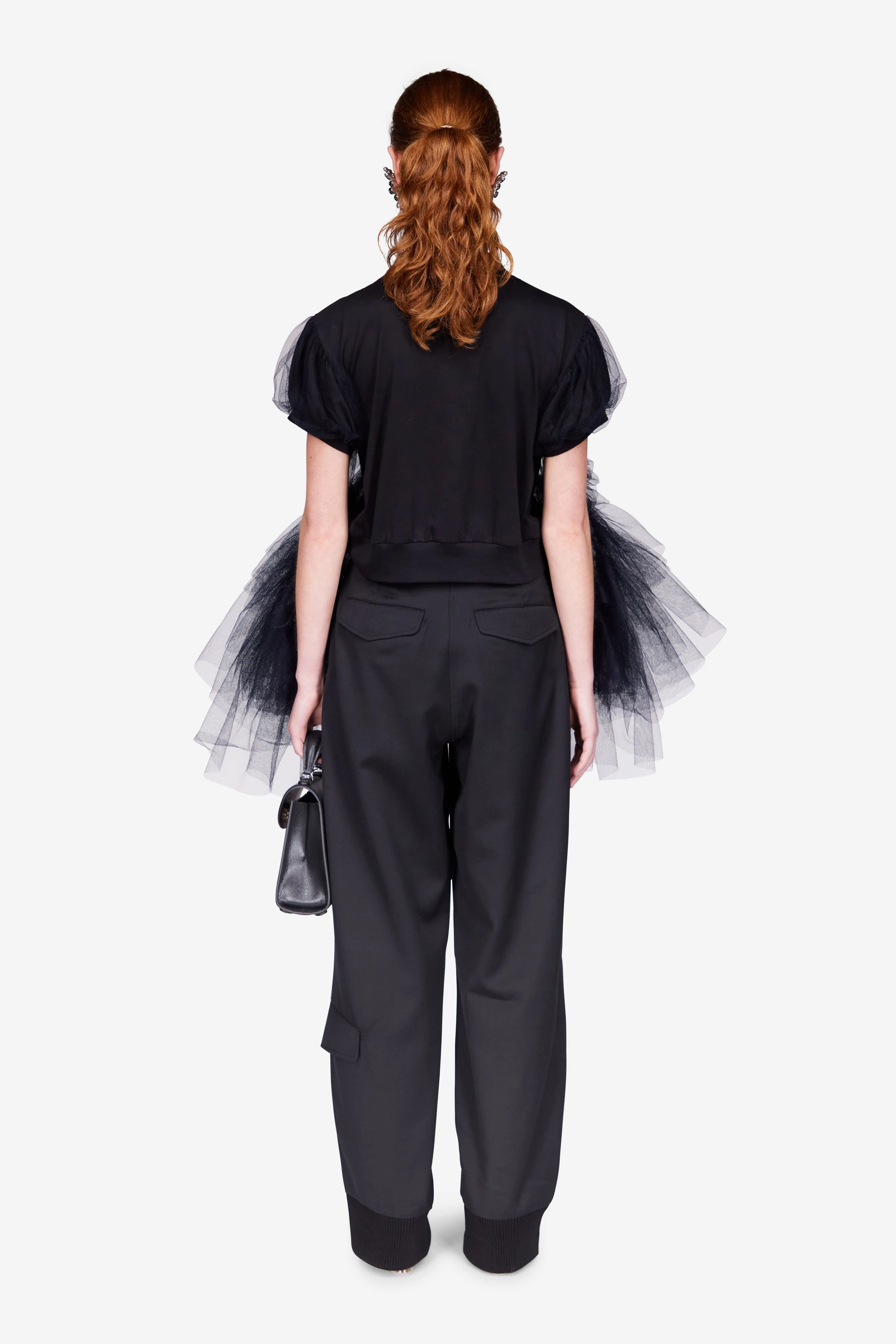 Puff Sleeve Tulle Frill Polo Shirt sold by Simone Rocha product image thumbnail 3