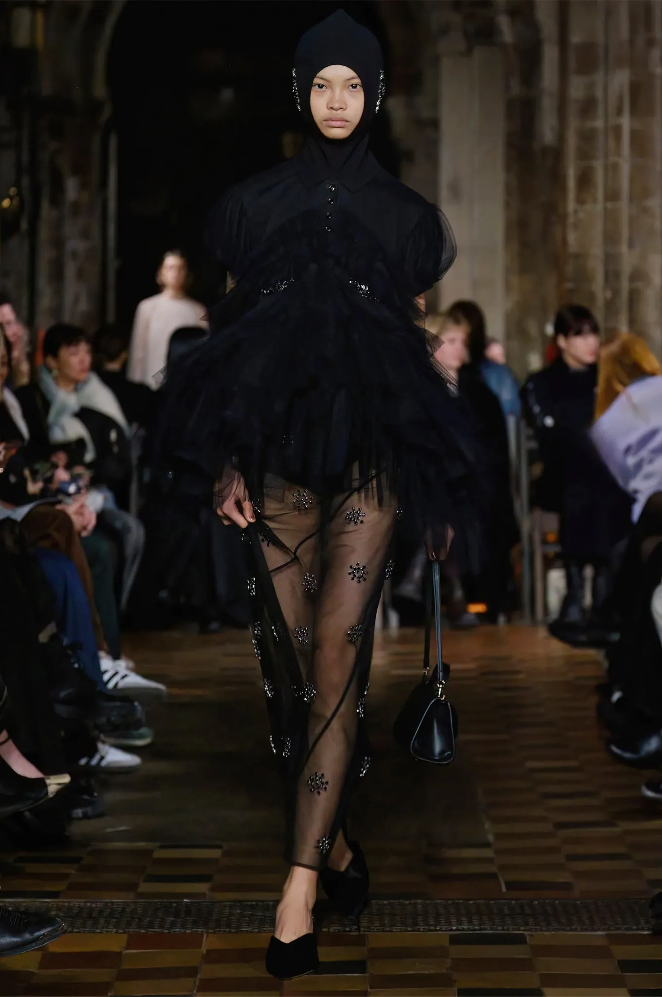 Puff Sleeve Tulle Frill Polo Shirt sold by Simone Rocha product image thumbnail 4