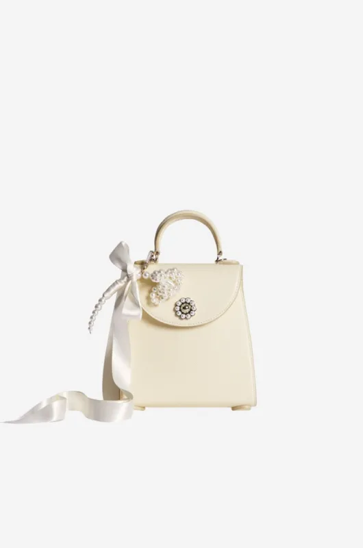 Mini Valentine Bag With Beaded Flower made by Simone Rocha