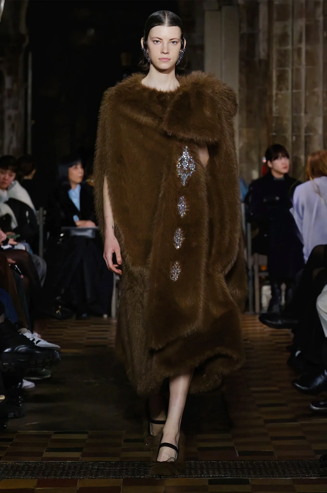 Embellished Faux Fur Cascade Egg Dress sold by Simone Rocha product image thumbnail 4