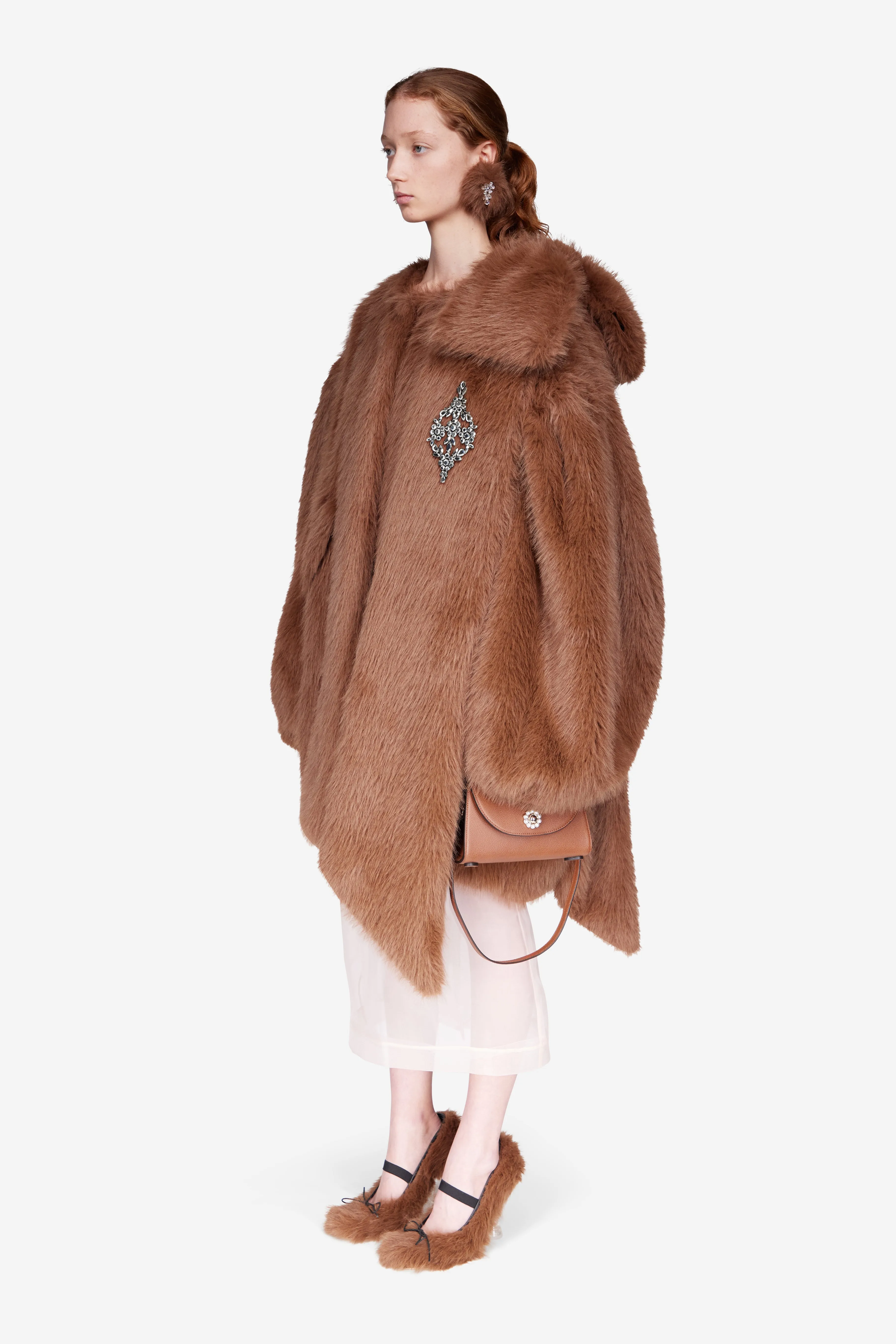 Embellished Faux Fur Coccoon Bow Coat sold by Simone Rocha product image thumbnail 2