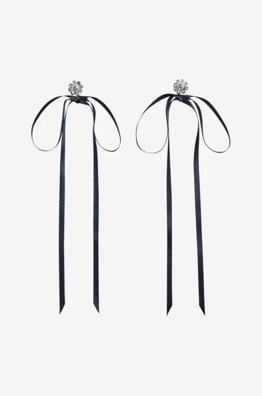 Crystal Daisy Bow Earrings sold by Simone Rocha