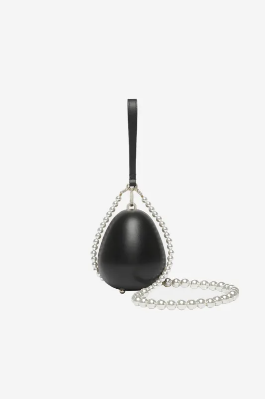 Micro Handheld Egg Bag With Pearl Crossbody Strap sold by Simone Rocha