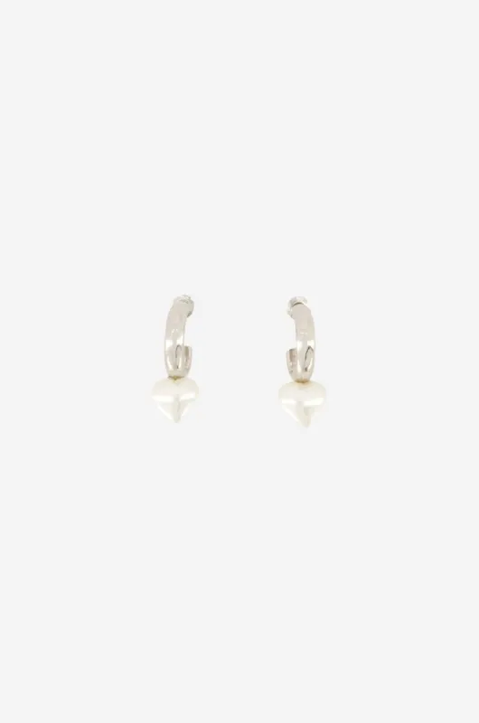 Mini Heart Hoop Earrings made by Simone Rocha