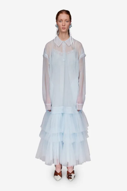 Oversized Tulle Hem Polo Dress made by Simone Rocha