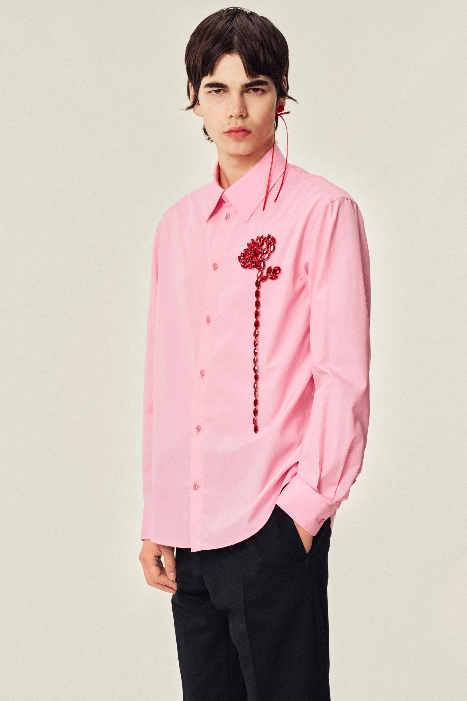 Embellished Carnation Classic Shirt sold by Simone Rocha