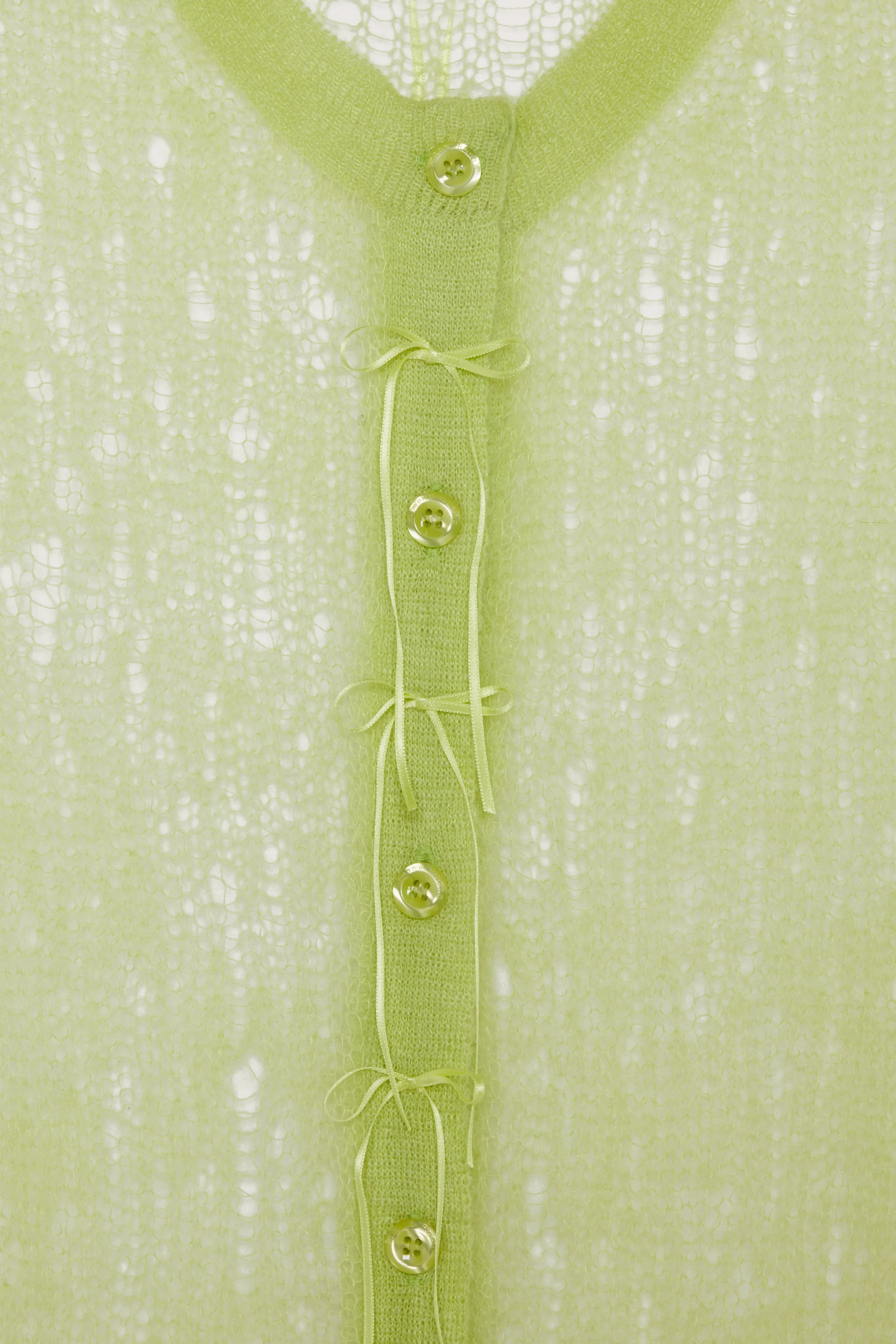 Cropped Mohair Bow Ribbon Cardigan sold by Simone Rocha product image thumbnail 2