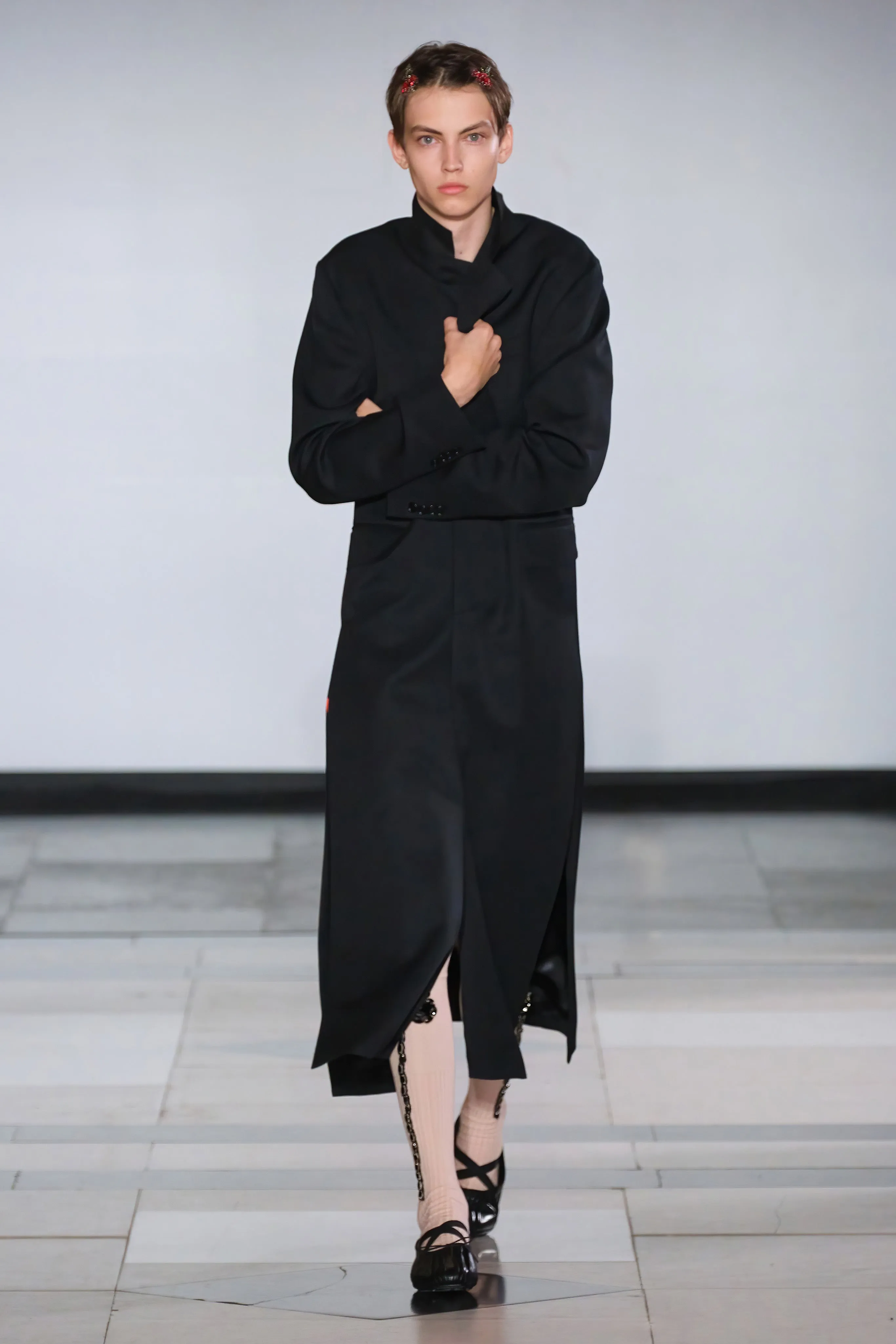 Slit Detail Long Coat sold by Simone Rocha product image thumbnail 4