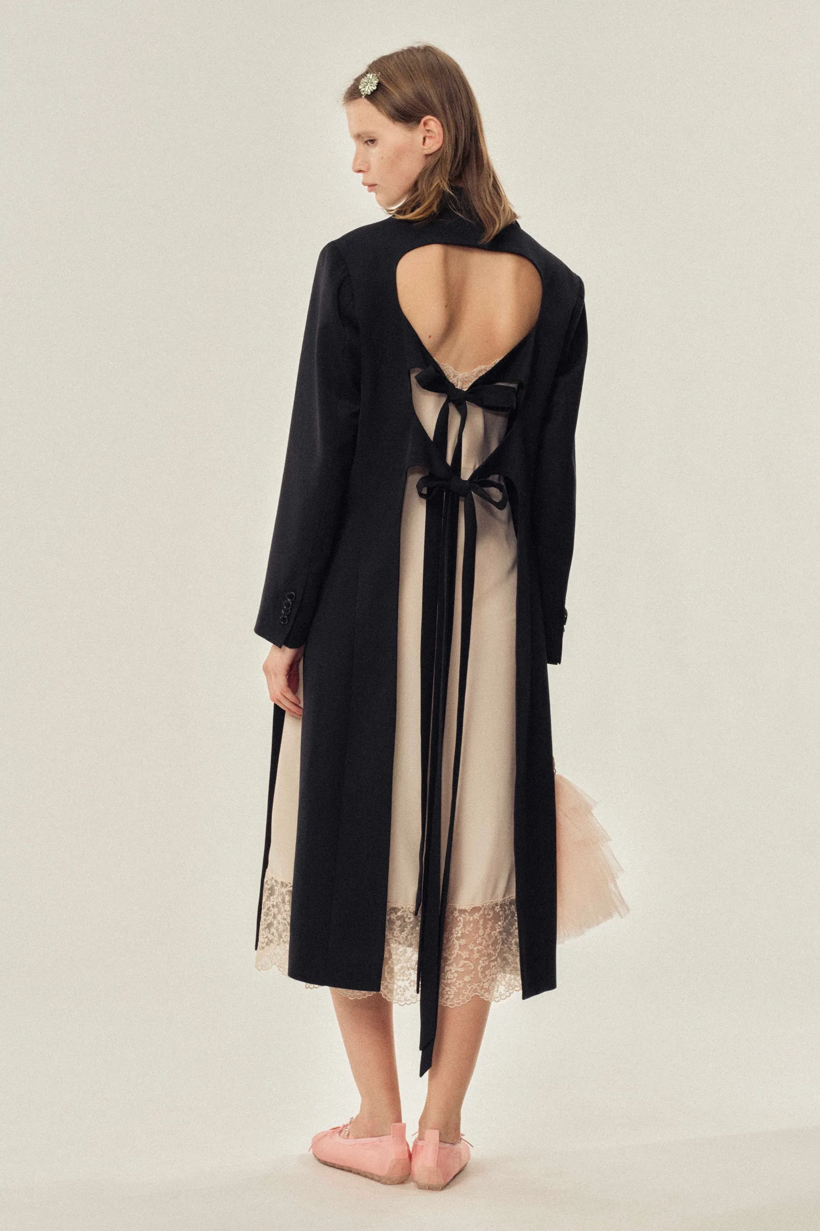 Cut-Out Bow Detail Coat sold by Simone Rocha product image thumbnail 2