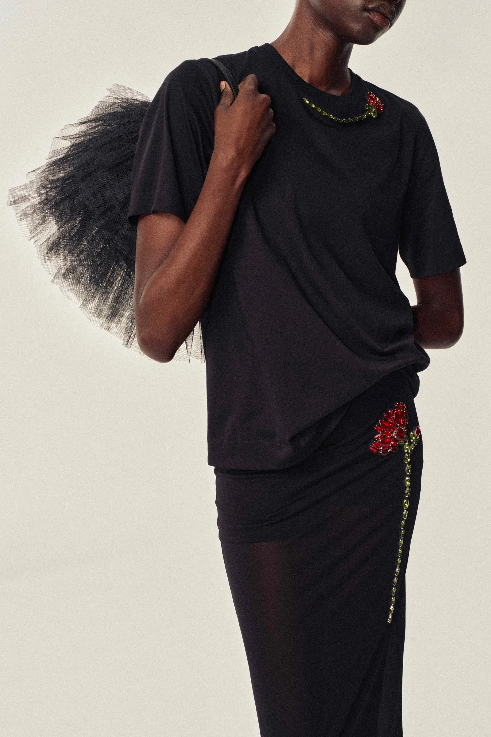 Embellished Carnation Column Skirt sold by Simone Rocha product image thumbnail 2