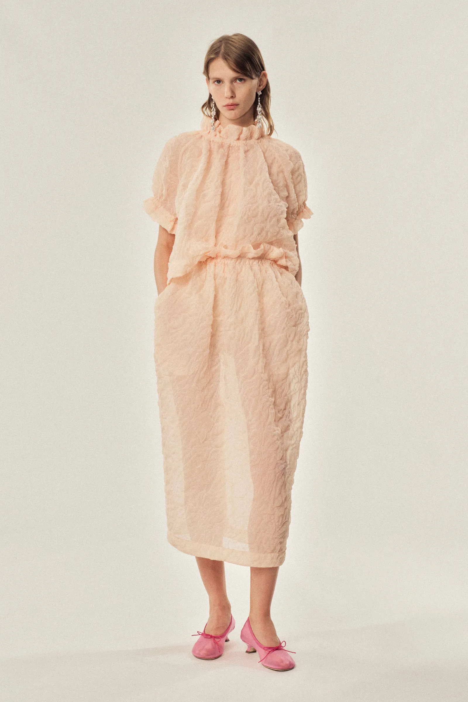 Ruffle Waist Tulip Skirt sold by Simone Rocha