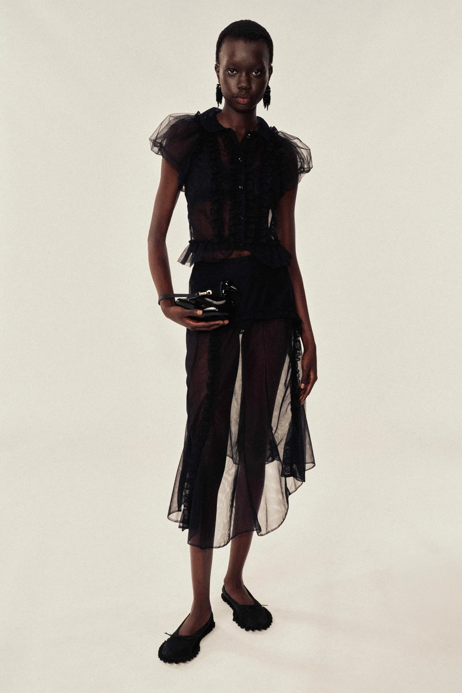 Ruffle Frill Multi-Seam Skirt sold by Simone Rocha