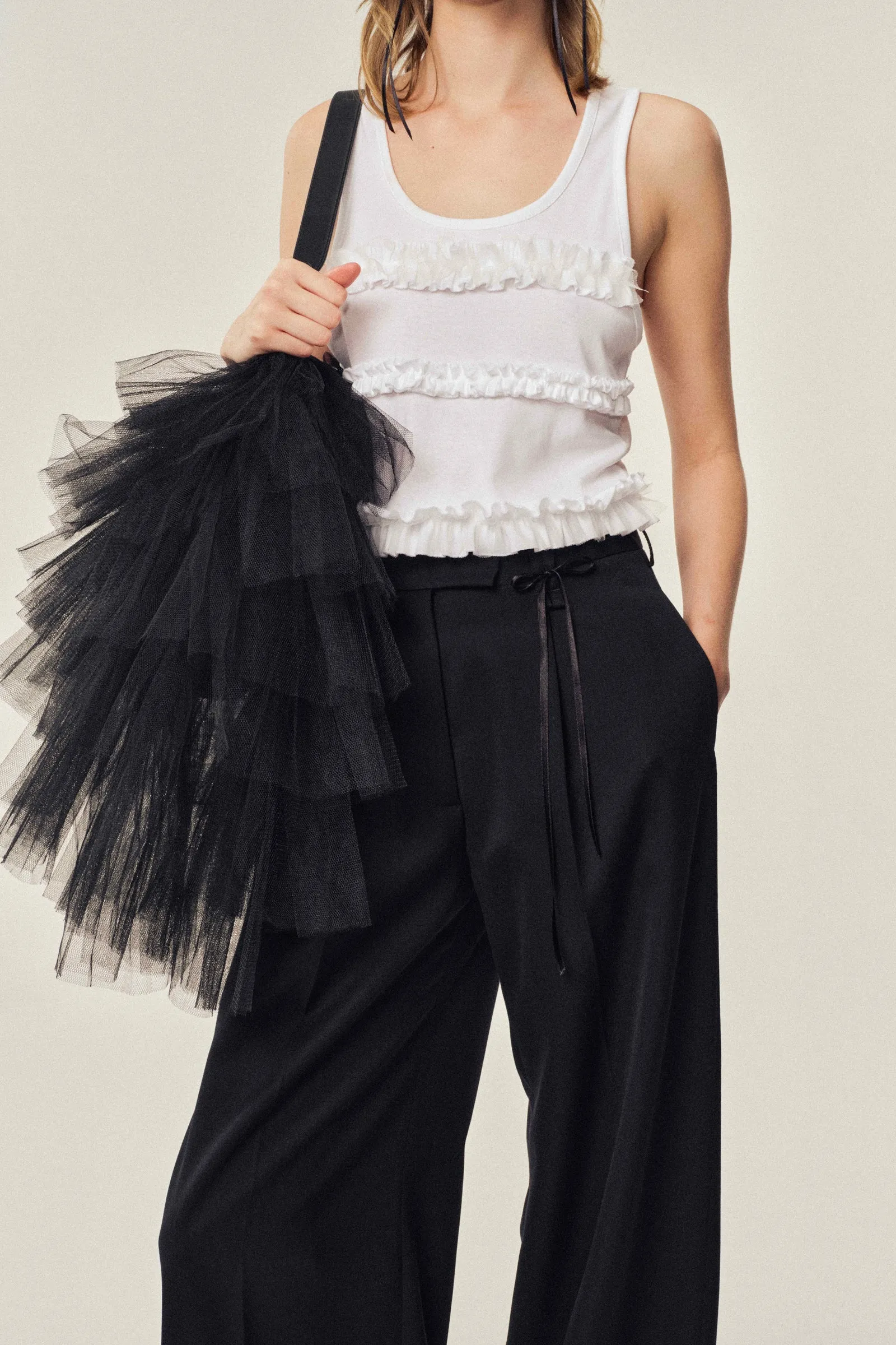 Bow Detail Puddle Trousers sold by Simone Rocha product image thumbnail 2