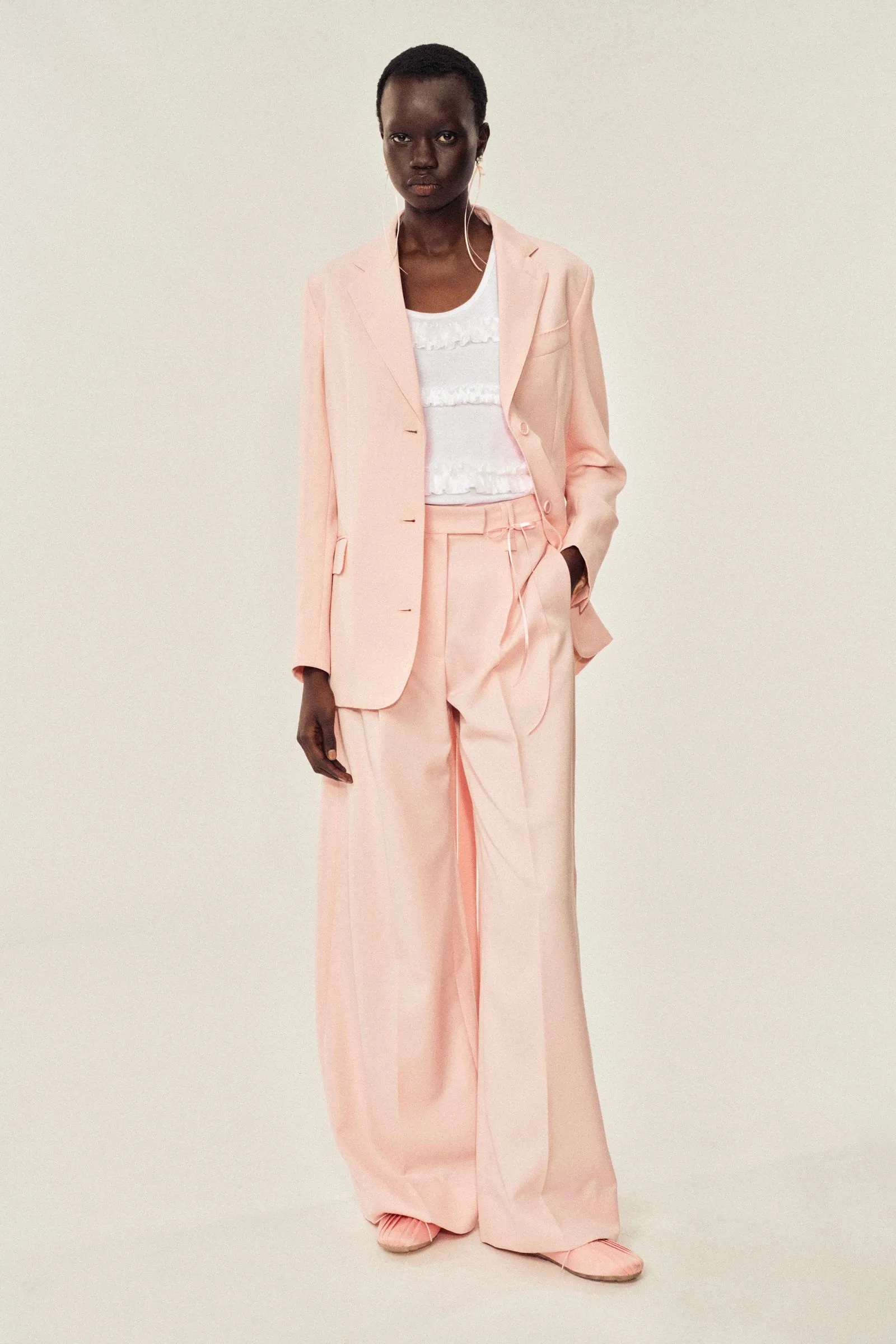 Bow Detail Puddle Trousers sold by Simone Rocha