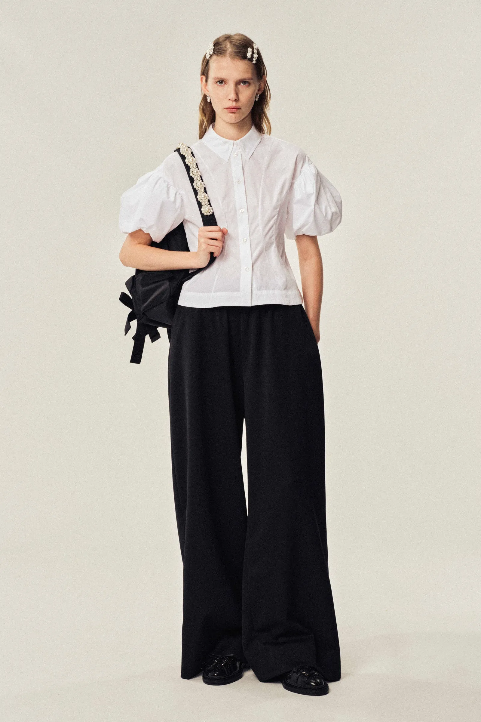 Wide Leg Drawstring Trousers sold by Simone Rocha