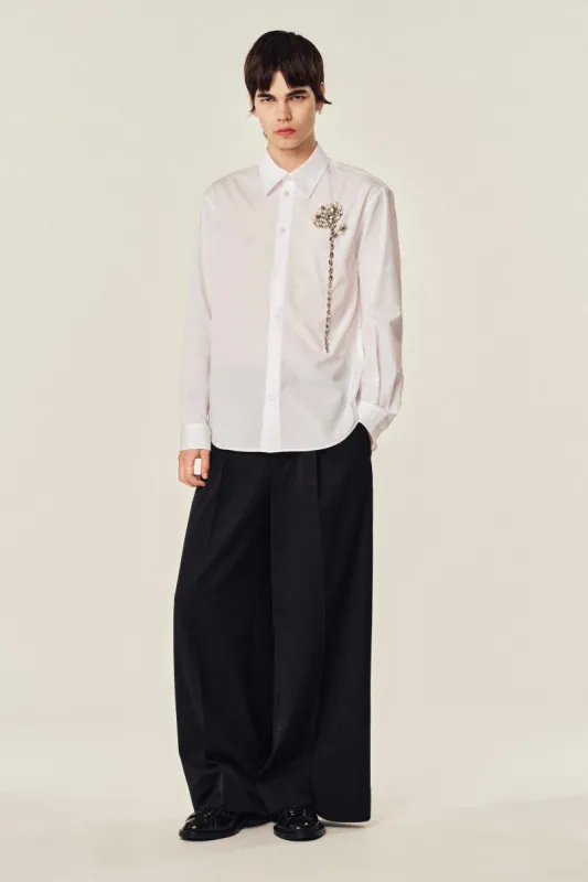 Embellished Carnation Classic Shirt sold by Simone Rocha