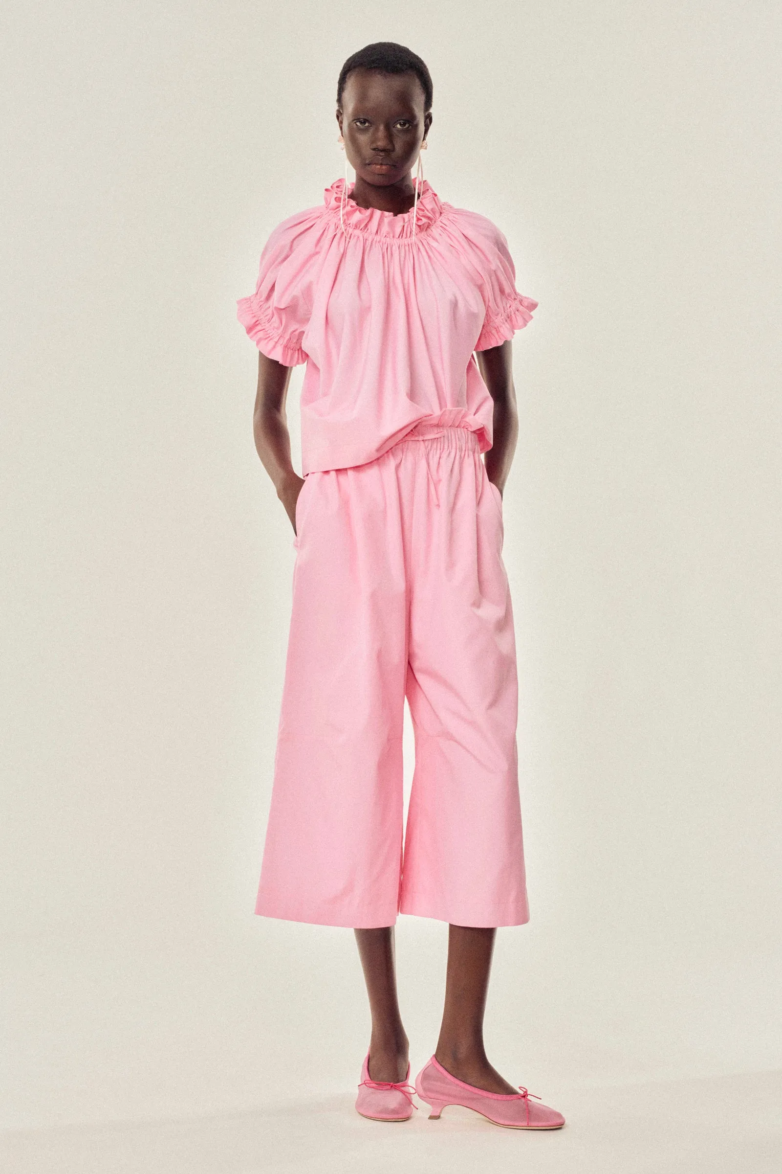 Gathered Ruffle Tulip Top sold by Simone Rocha