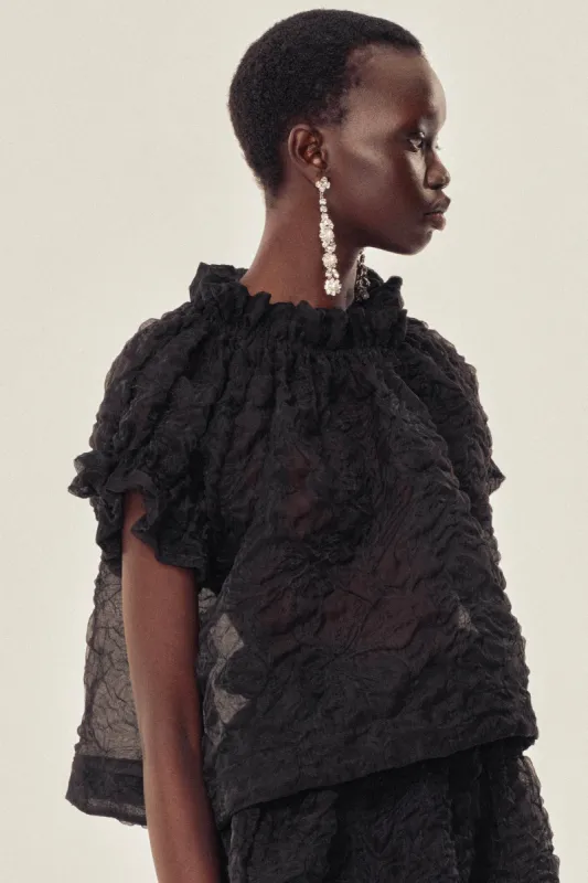 Gathered Ruffle Tulip Top made by Simone Rocha