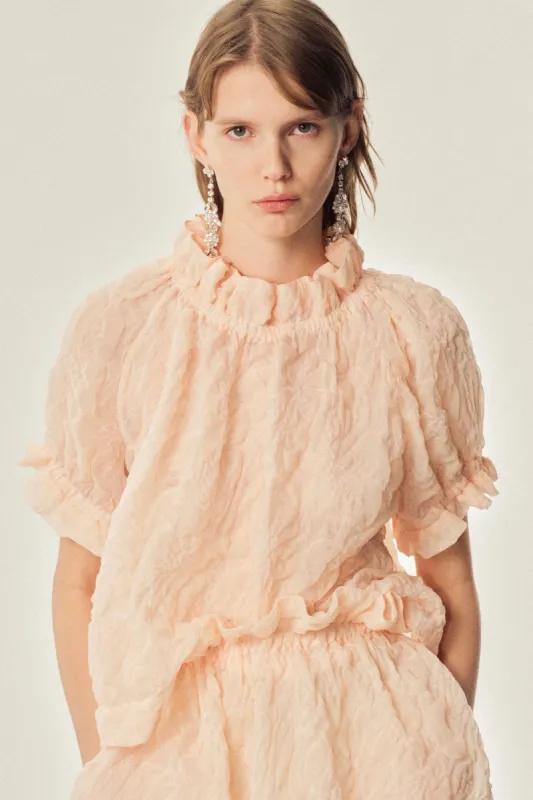 Gathered Ruffle Tulip Top made by Simone Rocha