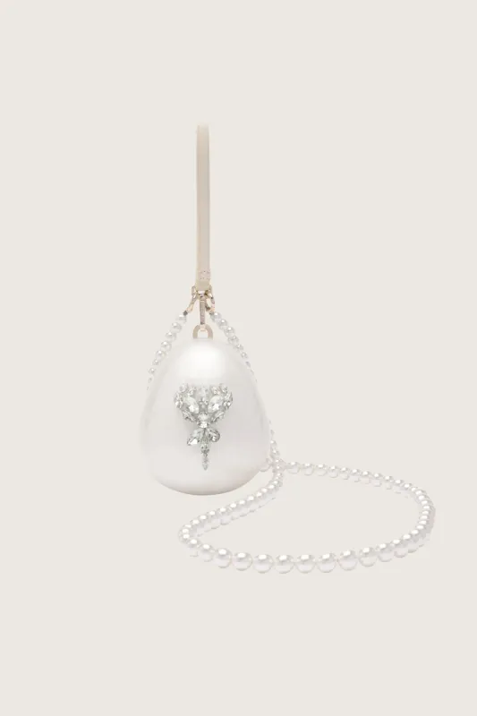 Embellished Flower Micro Pearl Egg Bag sold by Simone Rocha