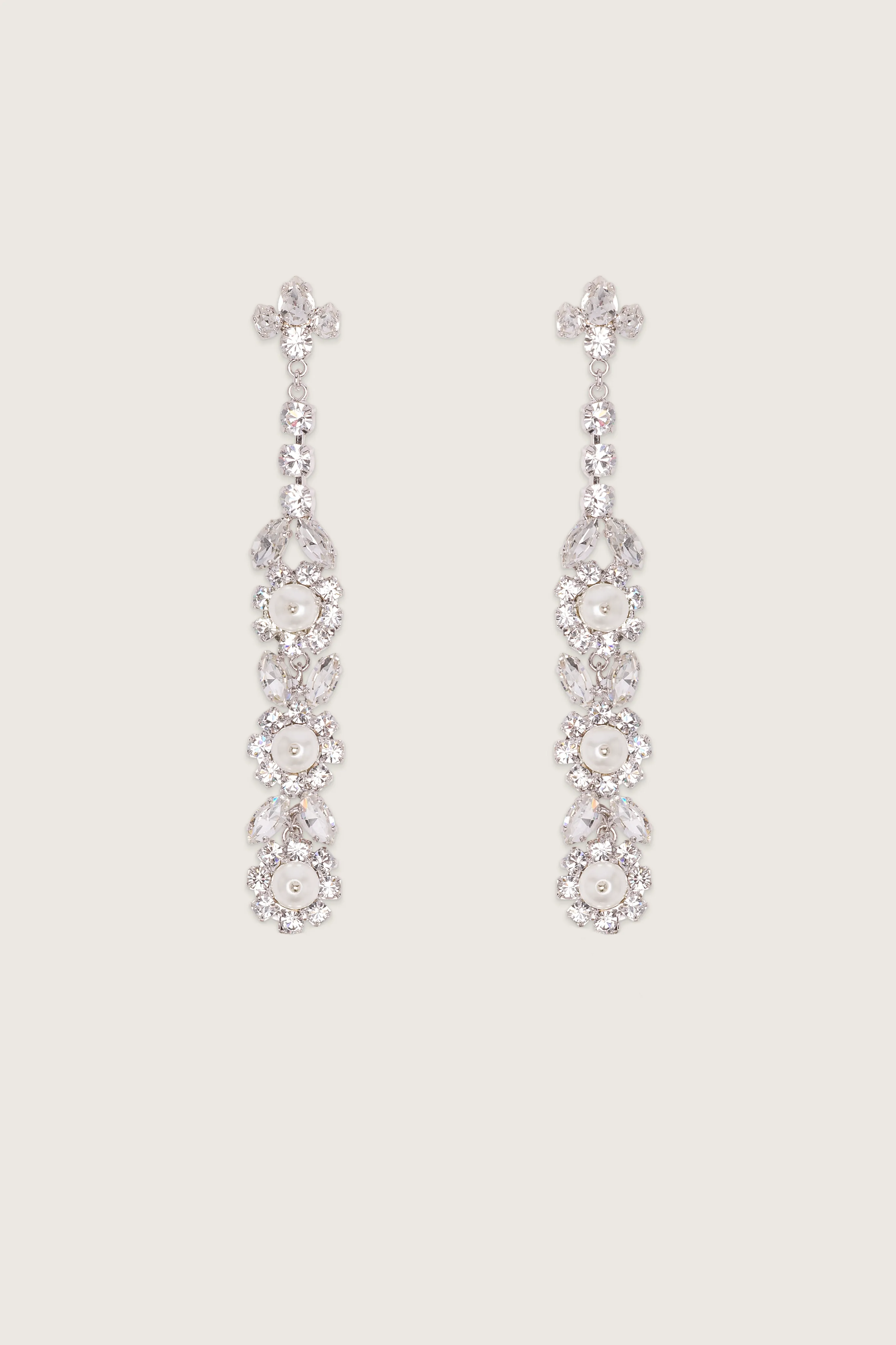 Long Victorian Daisy Floret Earrings sold by Simone Rocha