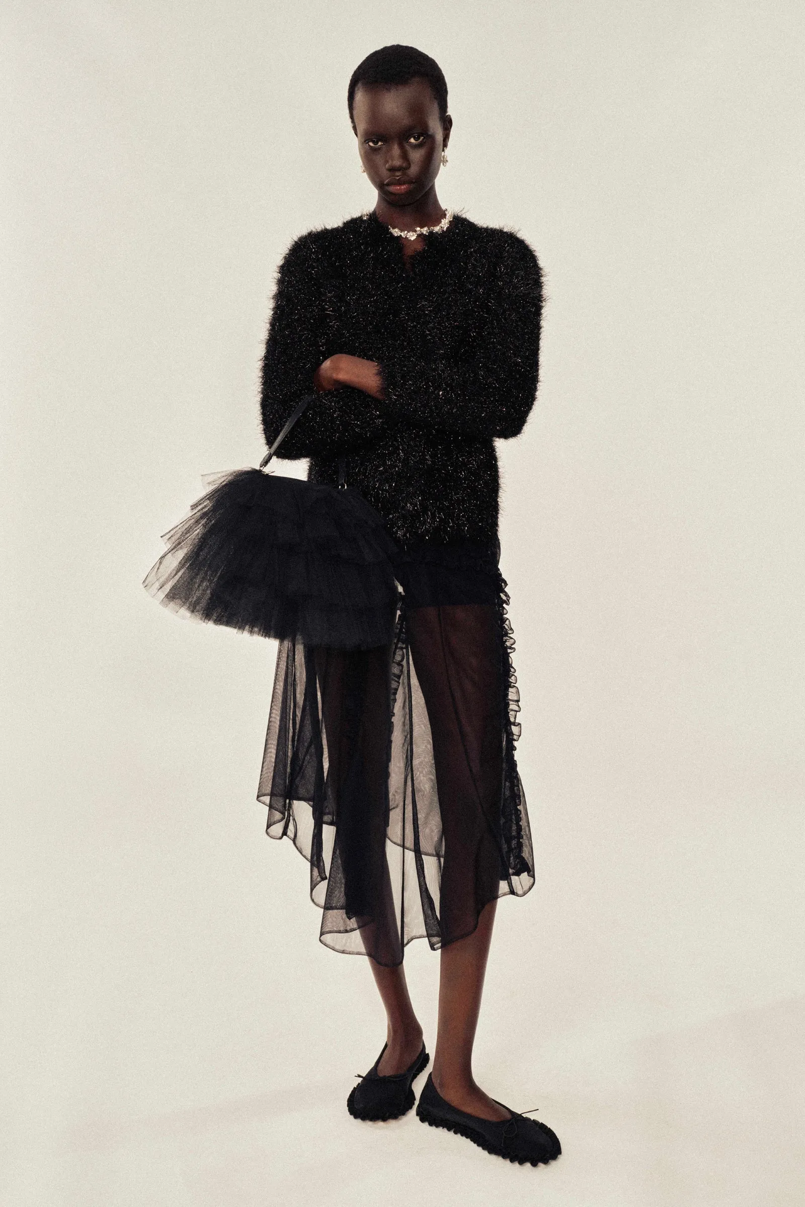 Tinsel Knit Sweater Jacket sold by Simone Rocha