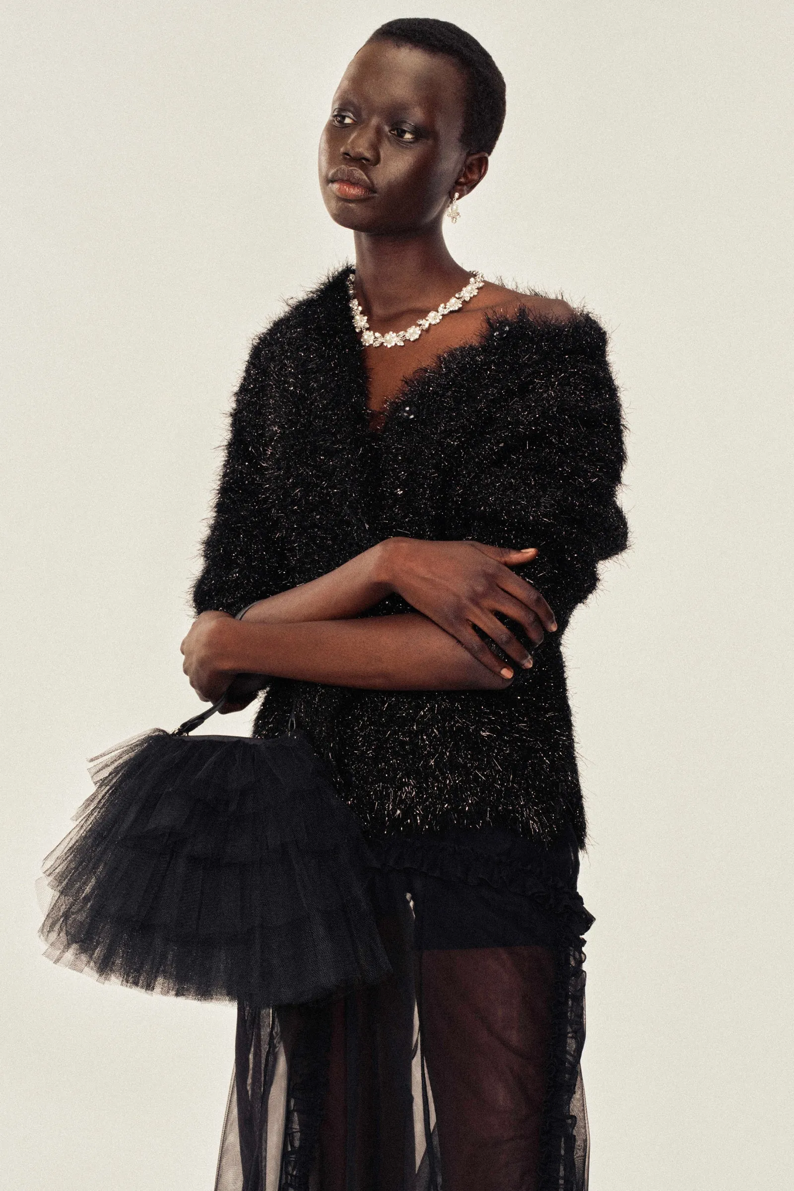 Tinsel Knit Sweater Jacket sold by Simone Rocha product image thumbnail 2