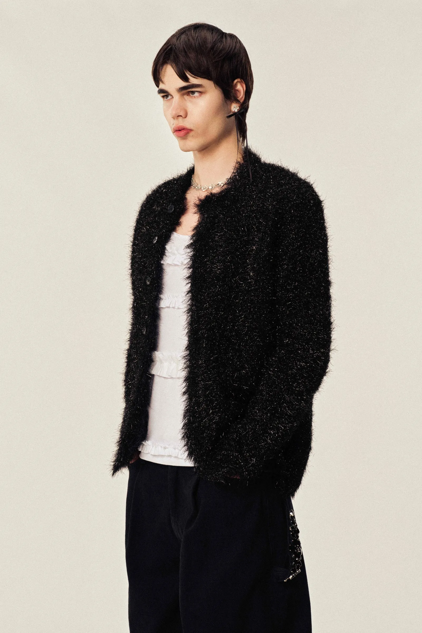 Tinsel Knit Sweater Jacket sold by Simone Rocha product image thumbnail 2