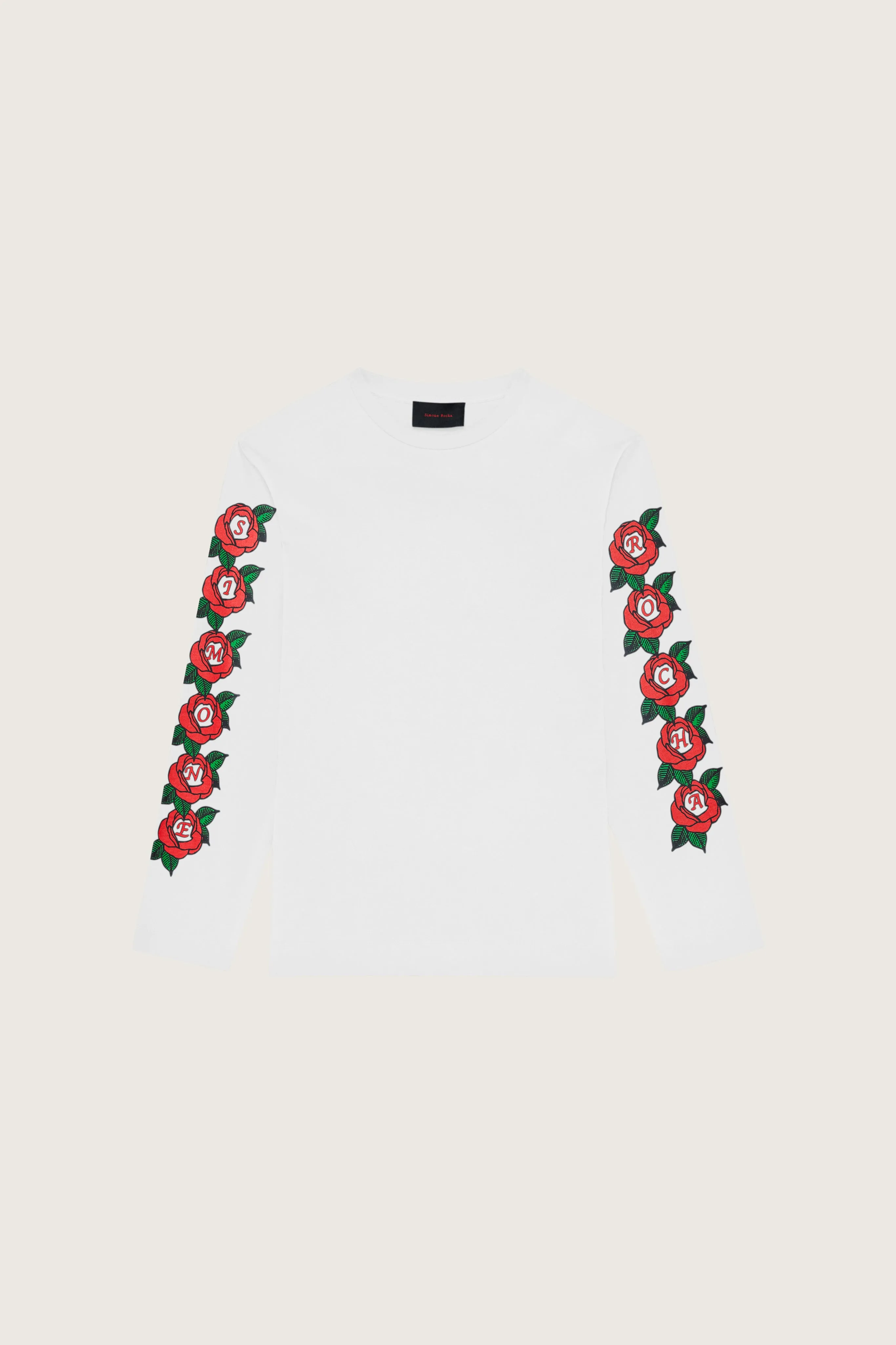 Cluster Rose Long Sleeve T-Shirt sold by Simone Rocha